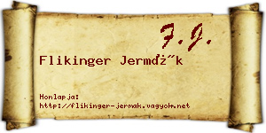 Flikinger Jermák névjegykártya